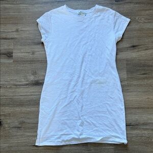 Basic White Cotton Tee Dress